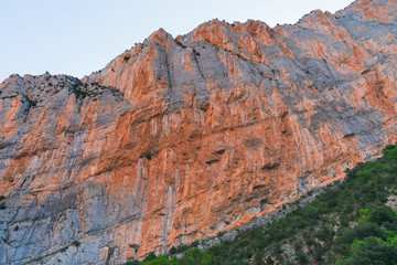 Montrebei Gorge, Congost de Mont Rebei, Noguera Ribagorzana river, Montsec Range, The Pre-Pyrenees, Lleida, Catalonia, Spain, Europe