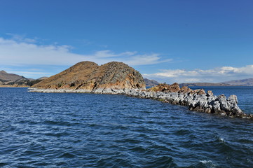 Landscapes of Lake Titicaca in Bolivia.