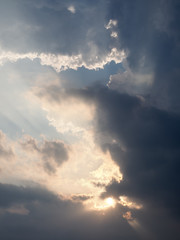 dramatic sky with clouds