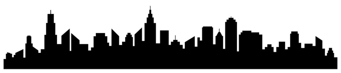 Fototapeta premium City silhouette. Panoramic city. Town. Vector