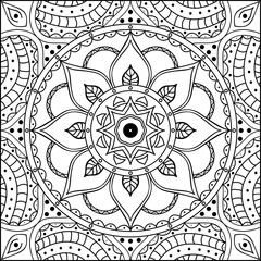Ethnic Mandala Ornament. Arabic, Pakistan, Moroccan, Turkish, Indian, Spain motifs