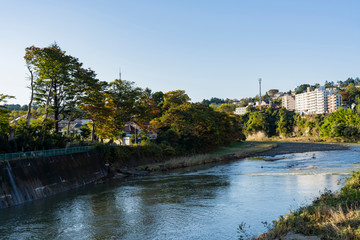 Fototapeta premium Morning cityscape of Sendai downtown