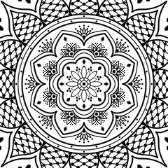 Ethnic Mandala Ornament. Arabic, Pakistan, Moroccan, Turkish, Indian, Spain motifs