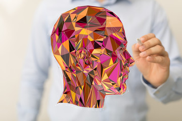 Frame of Mind series. Composition of human face .