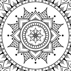 Ethnic Mandala Ornament. Arabic, Pakistan, Moroccan, Turkish, Indian, Spain motifs