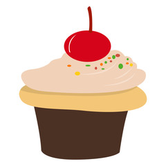 Isolated cupcake icon