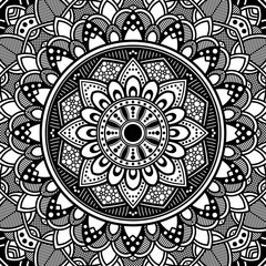 Ethnic Mandala Ornament. Arabic, Pakistan, Moroccan, Turkish, Indian, Spain motifs