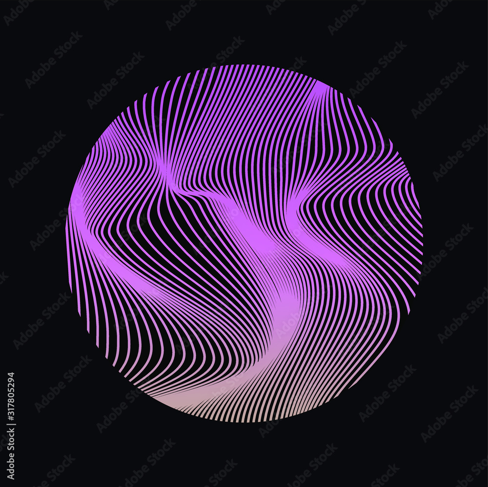 Aufkleber Abstract background with generative art elements. Futuristic and glitched shapes in cyberpunk style, Data visualization concept.