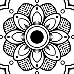 Ethnic Mandala Ornament. Arabic, Pakistan, Moroccan, Turkish, Indian, Spain motifs