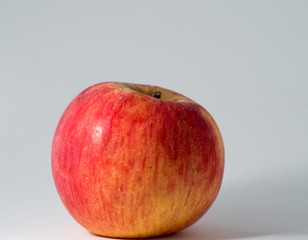 red apple on a white background