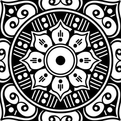 Ethnic Mandala Ornament. Arabic, Pakistan, Moroccan, Turkish, Indian, Spain motifs