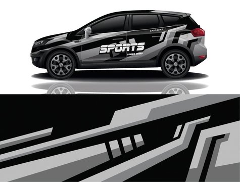 suv car  deval wrap design vector