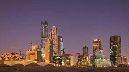 Large buildings equipped with the latest technology, King Abdullah Financial District, in the capital, Riyadh, Saudi Arabia