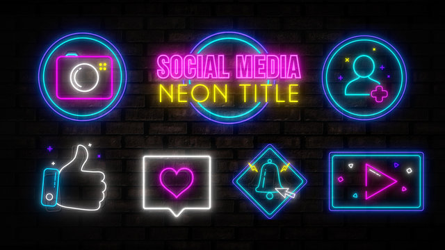 Neon Social Media Titles