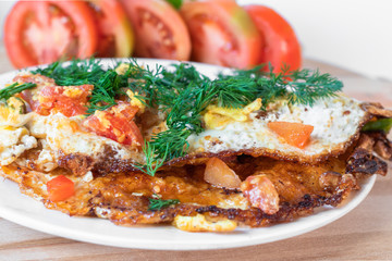 A light breakfast from omelette