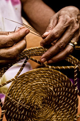 Golden grass brazilian typical handicraft work from Jalapão.