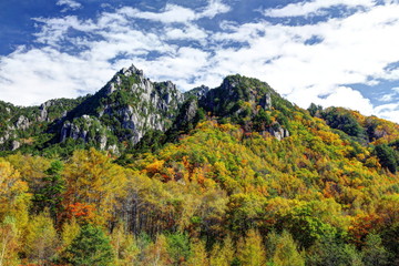 錦秋の瑞牆山
