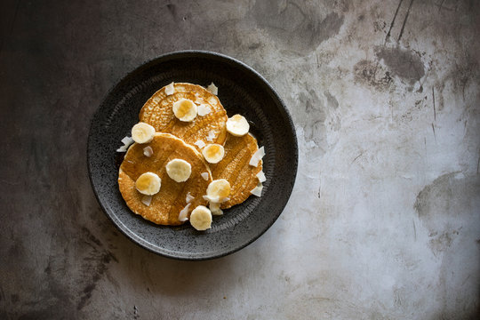 Banana Coconut Pancakes