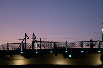 Naklejka na ściany i meble bridge at sunset