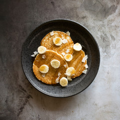 Banana Coconut Pancakes