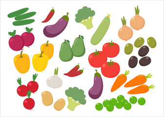Fototapeta premium Various fresh colorful vegetables.