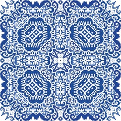 Ornamental azulejo portugal tiles decor.