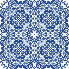 Ornamental azulejo portugal tiles decor.