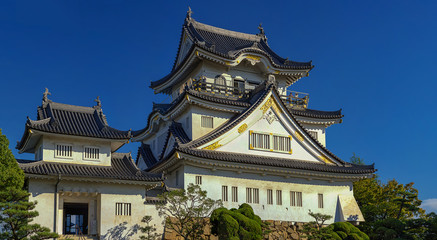 Fototapeta premium Kishiwada castle (Chikiri Castle) built in 16th century, Kishiwada city, Osaka Prefecture, Japan