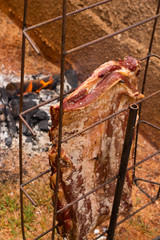 Brazilian barbecue consisting of ground rib, roasted with fruit wood, culinary ingredients,...