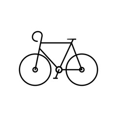 bike transportation isolated icon line style