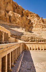 Ancient ruins of the Mortuary Temple of Hatshepsut in Luxor, Egypt