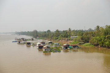 Sights along the Mekong River Delta in Vietnam
