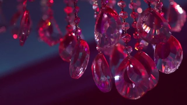 Red candlestick detail. Christmas glassware ornament