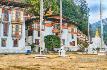 Kurjey Lakhang Temple was built around a cave