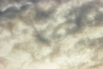 White clouds in a blue sky