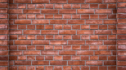 texture of old red brick wall background. high detailed photo of brickwall