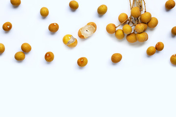 Longan isolated on white background.