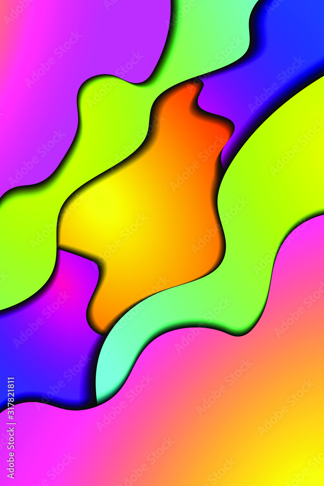 Poster abstract modern graphic element. dynamical colored waves. gradient abstract banner with flowing liqu
