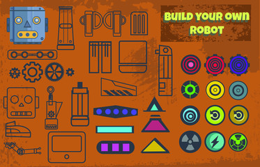 build your own robot with graphic elements