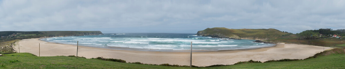  Panoramic of a beach in Galicia