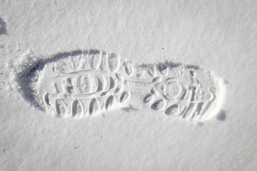 snowy footprint