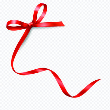 realistic red ribbon vector design, isolated red ribbon.