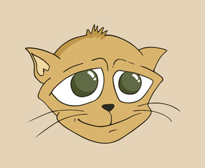 funny cat illustration