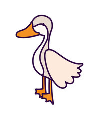 goose bird poultry farm cartoon animal