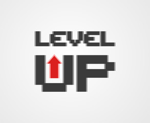 Creative design of level up symbol
