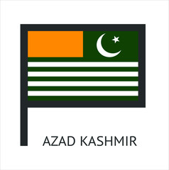  icon of the azad kashmir country flag with a white background