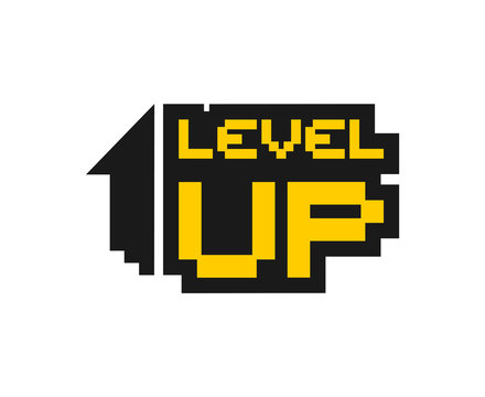 Creative design of level up symbol