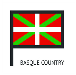  Basque country symbol flag icon with a white background