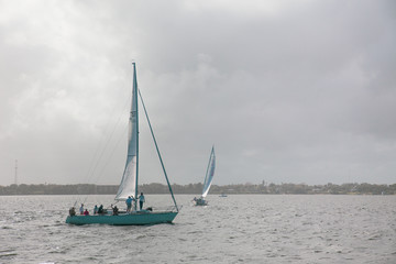 People going out for a sail on the water