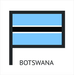 Naklejka premium botswana state symbol icon with white background